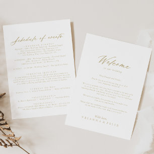 Chic Calligraphie or Mariage Bienvenue