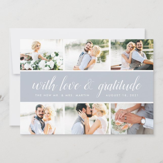 Chic Calligraphie | Photo Collage Mariage Merci (Devant)