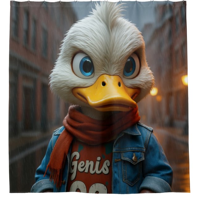 Chic canard dans la ville Douche rideau (Devant)