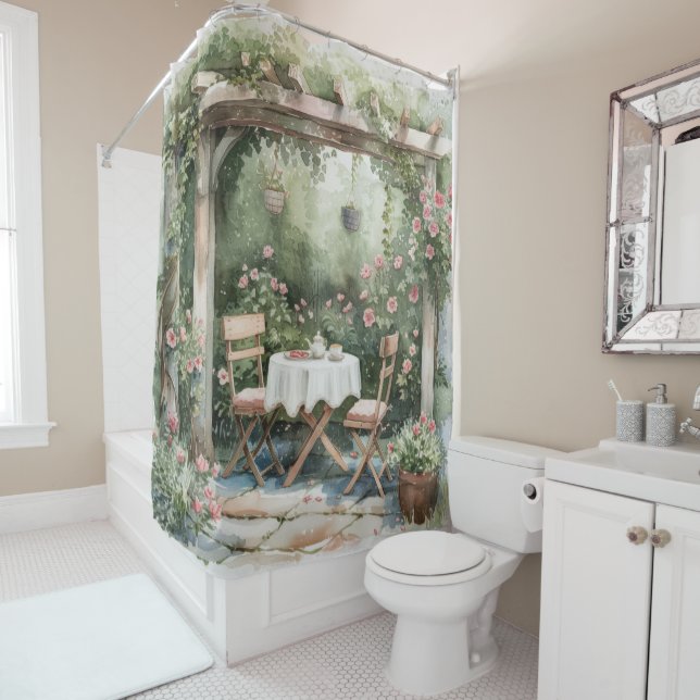 Chic Chic Cottage Jardin Douche rideau (En situation)