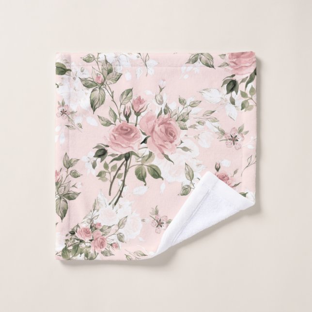 Chic chic, français chic, vintage, floral, rustiqu (Gant de toilette)