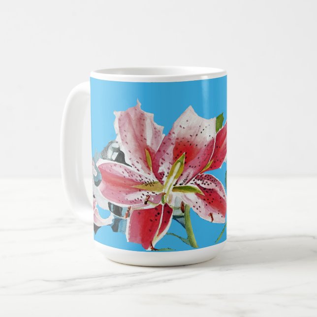 Chic Chic Joli Bleu Lily Filles Mug (Devant gauche)