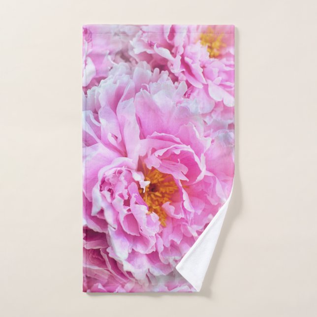 Chic Chic Pink Pastel Peonies roses (Serviette à main)