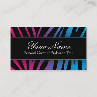 Chic coloré Zebra Stripes Carte de visite