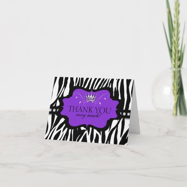 Chic contemporain Zebra Merci (Devant)