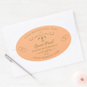 Chic Coral Rose Produit Étiquettes Gold Ornate Coe