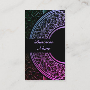 Chic couleur médaillon Carte de visite 4