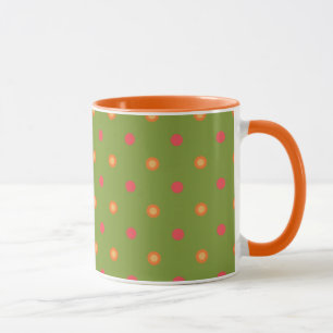 Chic Couleurs de pavot Pois Ringer Coffee Mug
