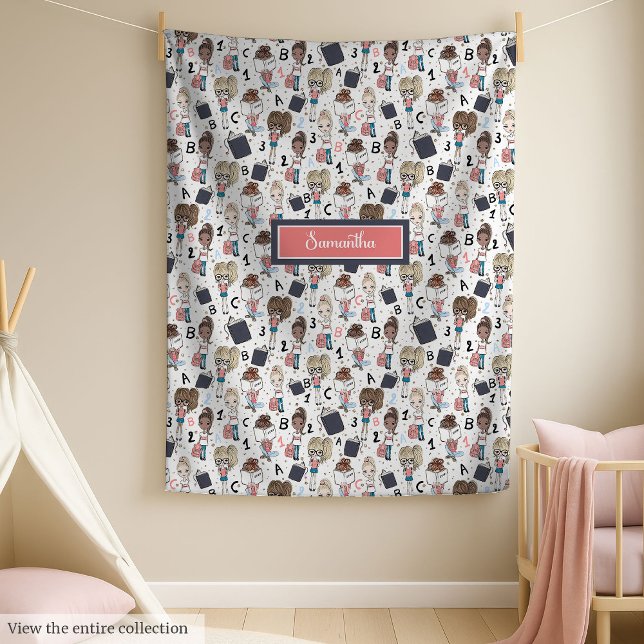 Chic couverture scolaire aux couleurs pastel pour  (Chic school blanket with pastel colors for girls)