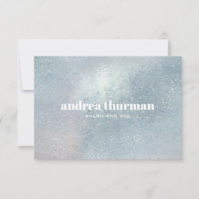 Chic cristal bleu verre nacré irisé Cadeau (Devant)