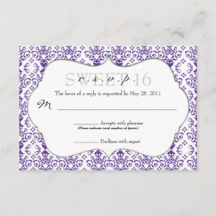 Chic Damask RSVP [Violet]