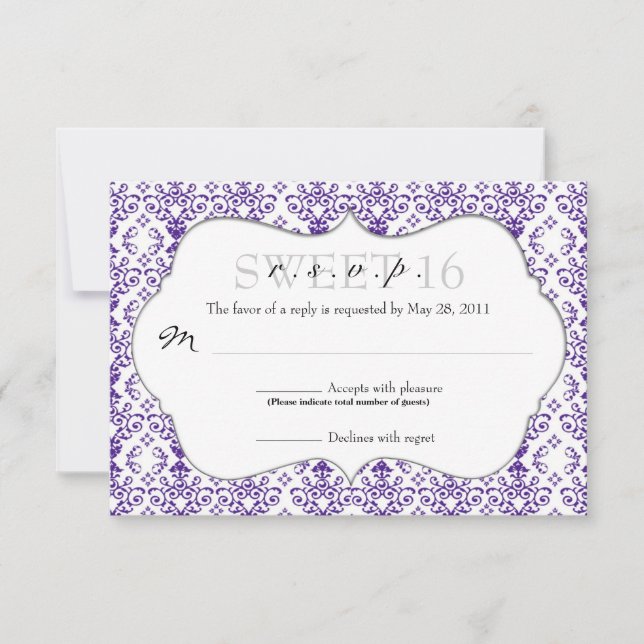 Chic Damask RSVP [Violet] (Devant)