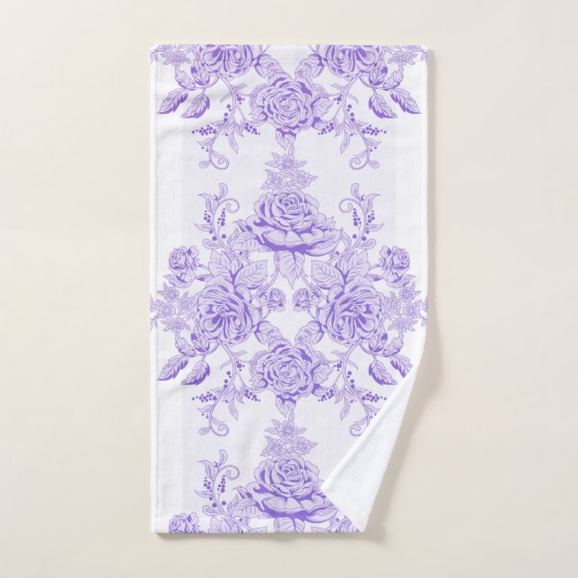 Chic de Chabby, lavande, toile, motif, floral, Vic (Serviette à main)