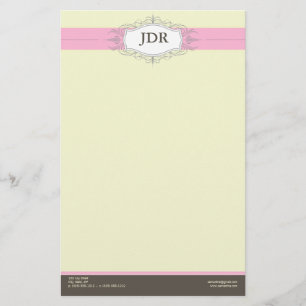 Chic Déco Bébé rose Customisé papeterie
