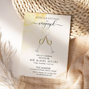 Chic Elegant Champagne Gold Heart Party