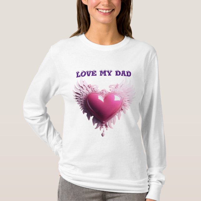 Chic en rose : T-shirt imprimé coeur (Devant)