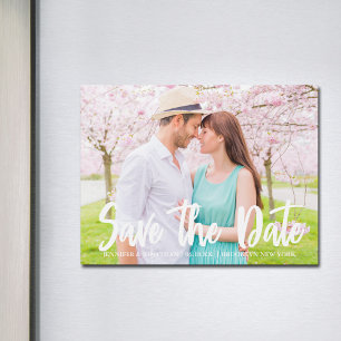 Chic Enregistrer la date Fiançailles photo carte m