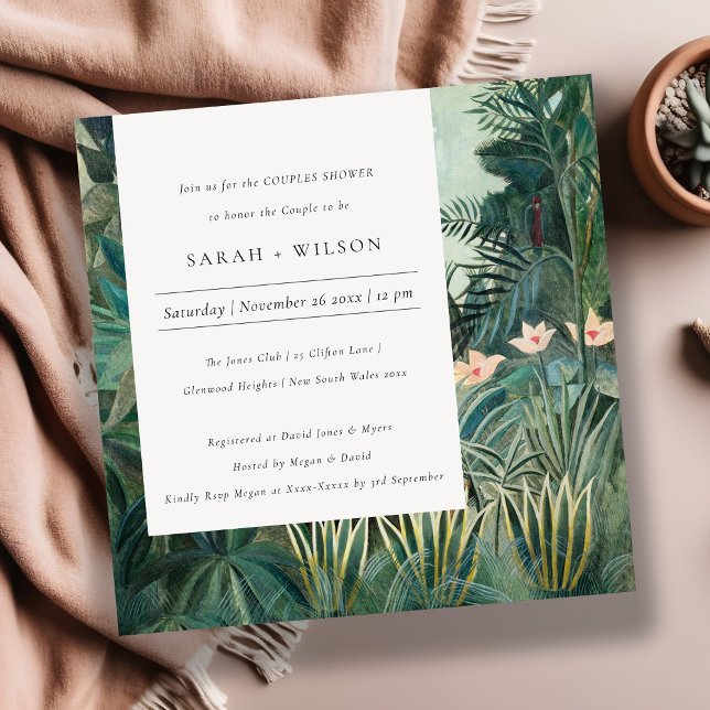 Chic Exotic Forêt Tropical Couples Invitation de d (Créateur téléchargé)