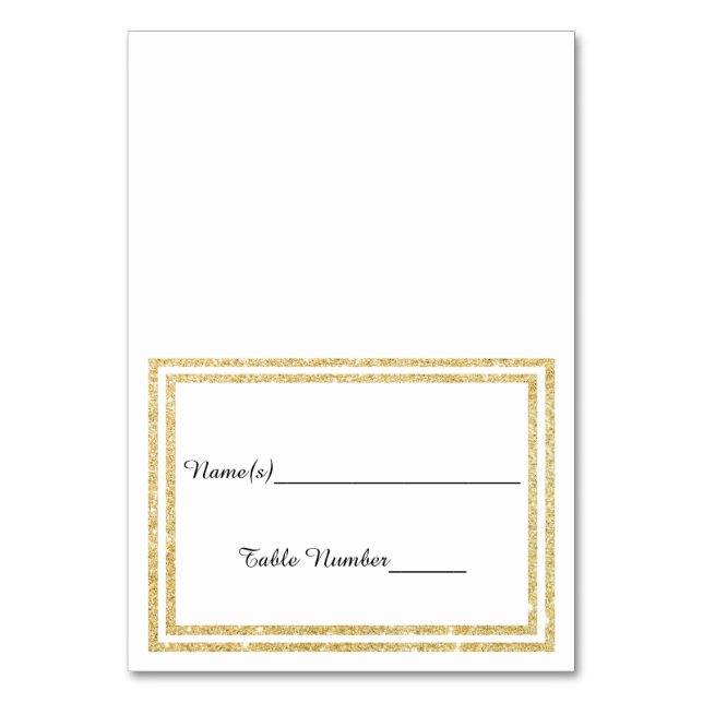 Chic Faux Gold Glittered Trim - Carte Escort (Par défaut)