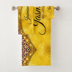 Chic faux or parties scintillant rose poster de an