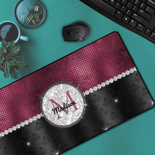 Chic faux Parties scintillant argent Bourgogne noi