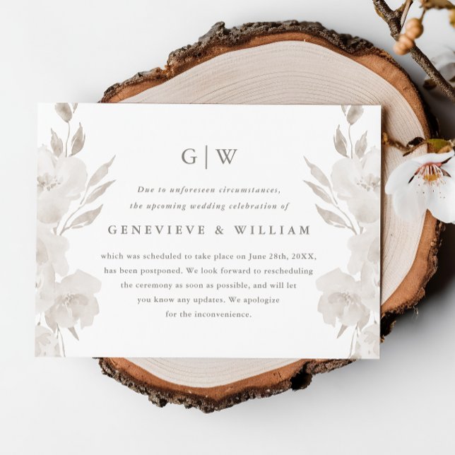 Chic Fleurs Neutres Photo Report de Mariage (Créateur téléchargé)