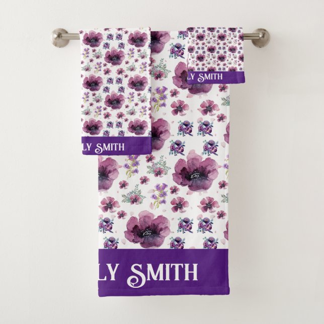 chic floral foliage purple blooming flowers (En situation)