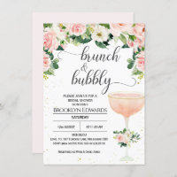 Chic Glass Brunch Invitation à la douche nuptiale