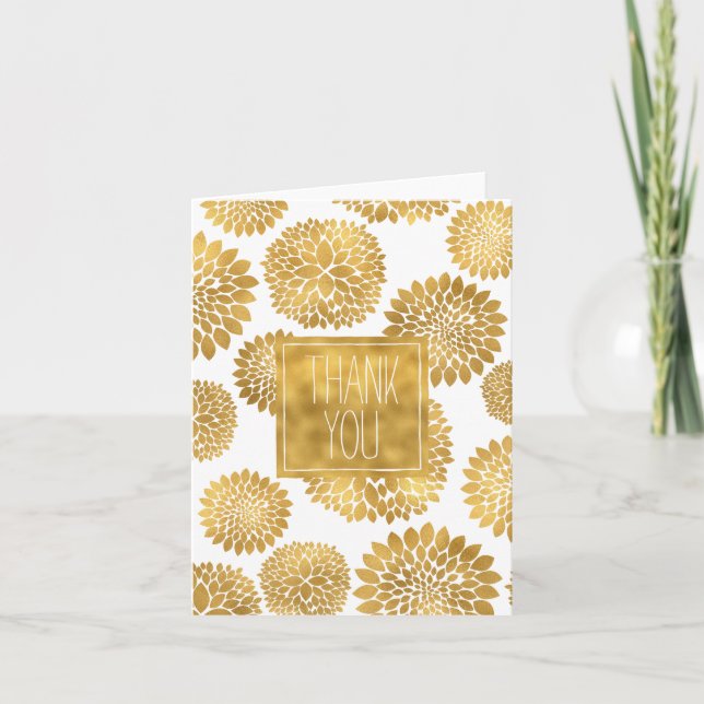 Chic Gold Flowers merci (Devant)