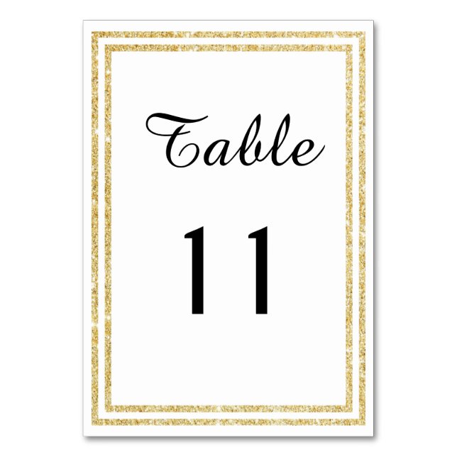 Chic Gold Glittered Trim - Carte de table (Par défaut)