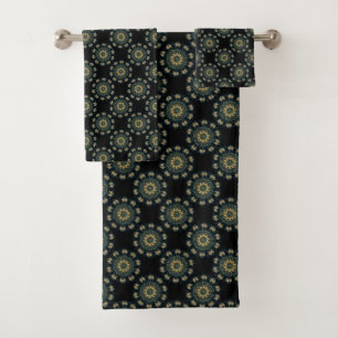 Chic Gold & Green Asian Style Motif