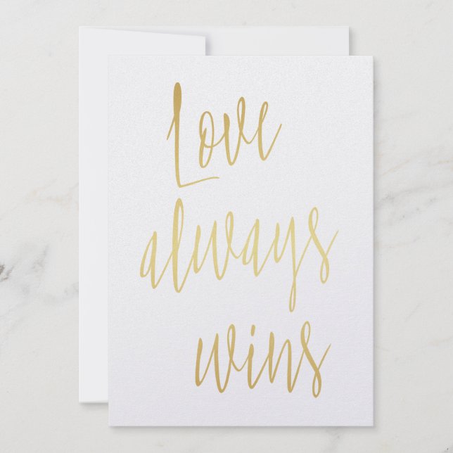 Chic Gold "L'amour gagne toujours" (Devant)