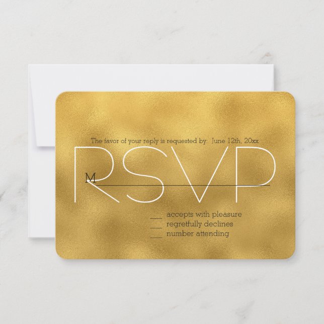 Chic Gold RSVP (Devant)