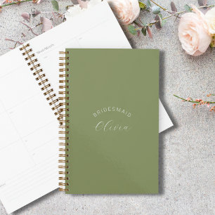 Chic Green Bridesmaid Planificateur de mariage per