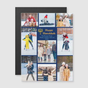 Chic Happy Hanoukka Family Photo Collage Magnet
