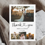 Chic Heart Calligraphie Photo Mariage Merci<br><div class="desc">Fêtez votre voyage d'amour avec notre carte de remerciements mariage exquis, conçu pour les couples qui apprécient le mélange de classique et de contemporain. L'avant de la carte est un tableau visuel, avec une photo rectangulaire captivante qui occupe une place de choix en haut, donnant le ton du récit ci-dessous....</div>