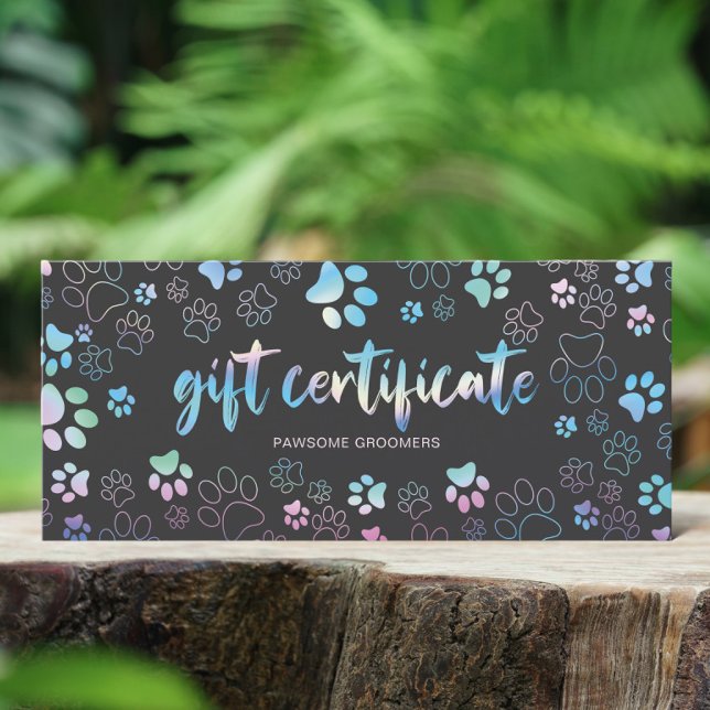 Chic Holographique Empreinte de patte Chien Groome (Créateur téléchargé)