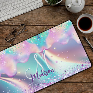 Chic holographique monogramme de parties scintilla