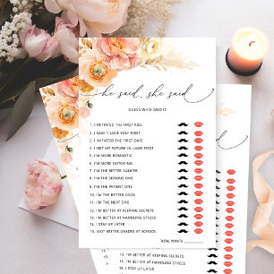 Chic Il Dit, Elle Dit Floral Fête des mariées Jeu