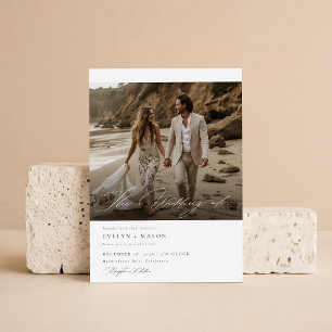Chic Invitation De Mariage Photo Qr Code Double Fa
