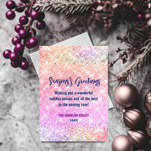 Chic iridescente ombre parties scintillant Noël no