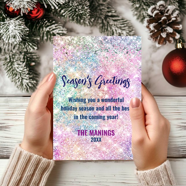 Chic iridescente rose parties scintillant Noël nou (Créateur téléchargé)