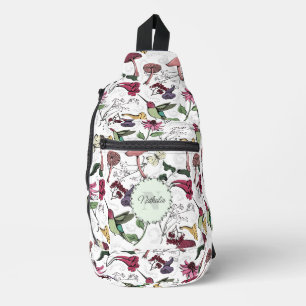 Chic Jardin Coloré Colibri Sac à Sling Floral Coli
