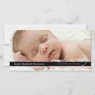 Chic Lace Baby Faire-part de naissance   Photocart