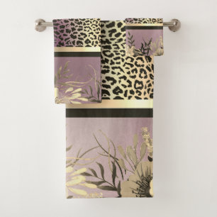 Chic Lavender Gold Safari Floral
