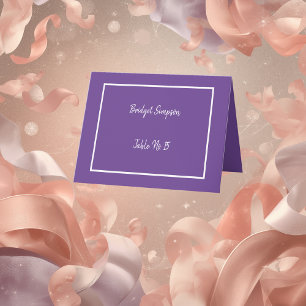 chic lila & blanc invité Cartes de siège