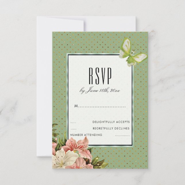 Chic Lilies & Gem Papillon RSVP (Devant)