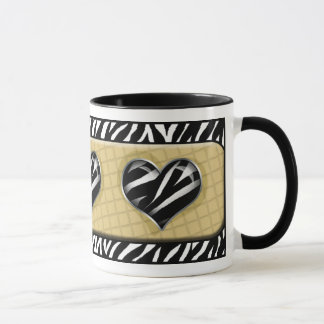 Chic ma tasse d'impression de zèbre de jaune de