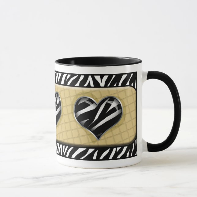 Chic ma tasse d'impression de zèbre de jaune de (Droite)