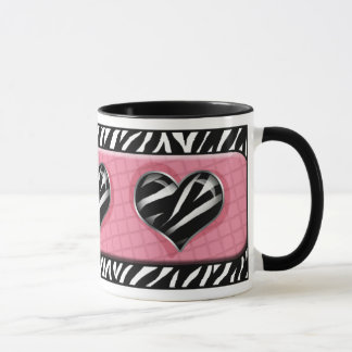 Chic ma tasse d'impression de zèbre de rose de